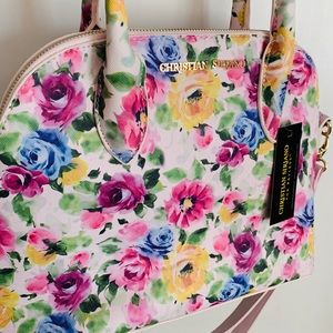 Women’s purse, handbag, multicolored, flowery